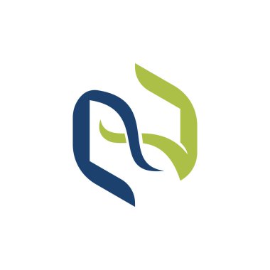 Basit soyut DNA Sağlık bilimi Logo şablonu