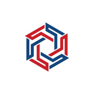 Hexagon kurumsal topluluk ekibi Cool logo symbol