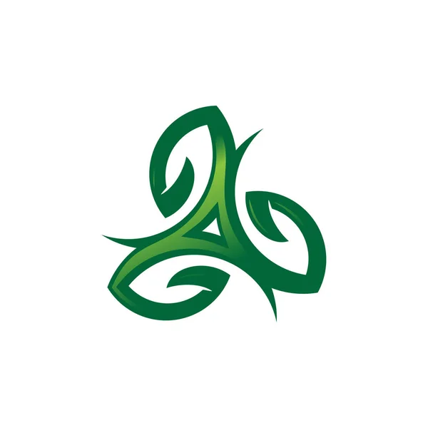 Πράσινο τρίγωνο ανακύκλωση οικολογικό λογότυπο ομάδα του λογότυπου — Διανυσματικό Αρχείο