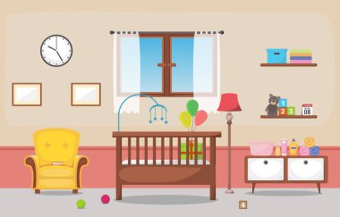 Baby Toddler Çocuk Yatak Odası İç Oda Mobilyaları Düz Tasarım