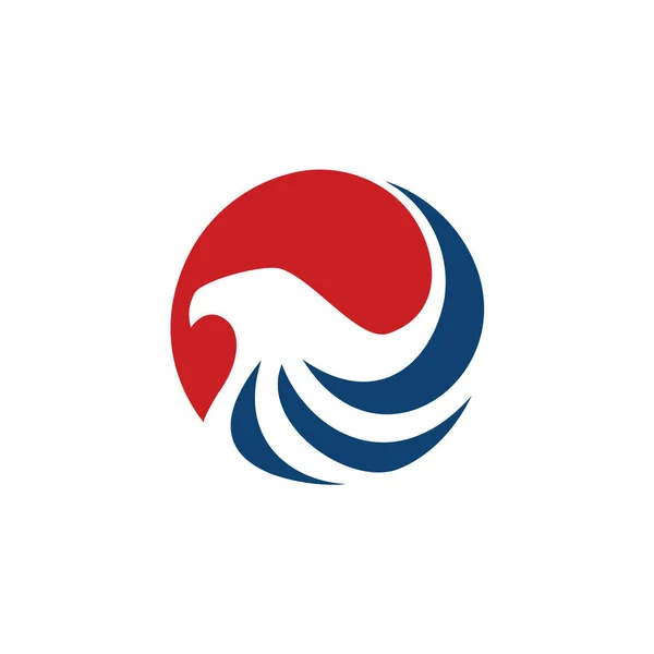 Circle Abstract Eagle Falcon Stripes Logo Symbol — Stock Vector