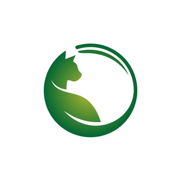 Органічна котяча їжа Клініка охорони здоров'я логотип Символ — стоковий вектор