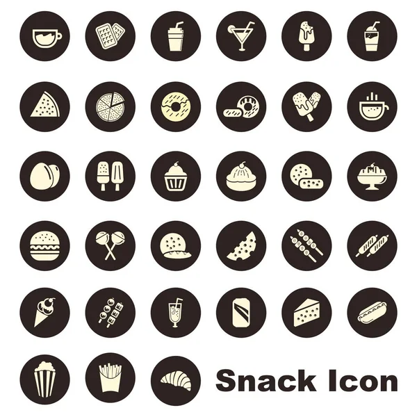 Cercle simple Snack et Fast Food Icône isolée Symbole — Image vectorielle