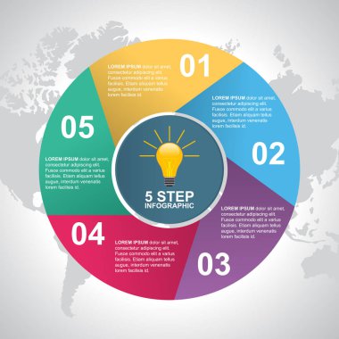 İş Adımları Modern Obtüratör Döngüsü Grafik Bilgi Grafiği Şablonu