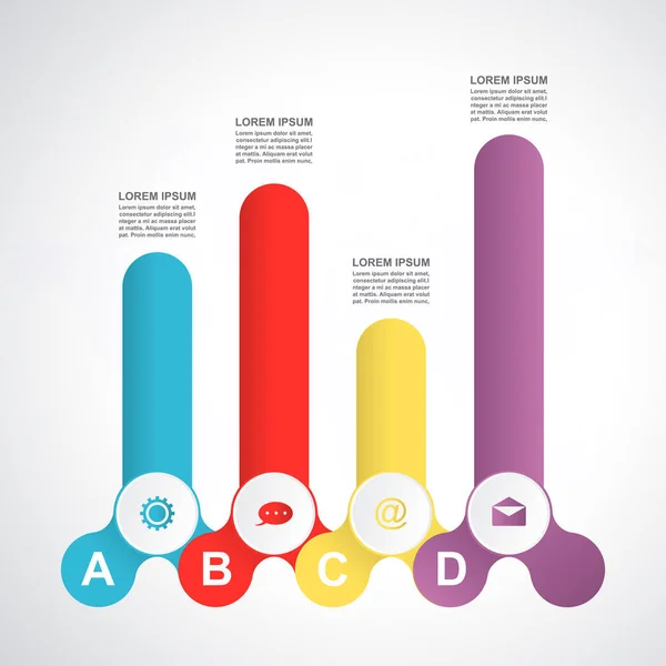 Gráfico gráfico abstracto Infografía empresarial Plantilla de diseño Presentación — Archivo Imágenes Vectoriales