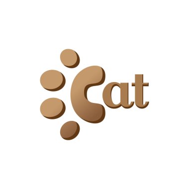 Ayak İzleri Ayak Kedi Kitten Veteriner Metin İllüstrasyon