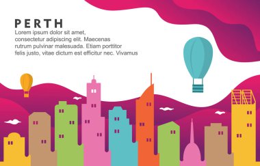 Perth Australia Şehir Binası Skyline Dynamic Arkaplan Resimleri