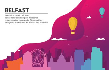 Belfast Şehir Binası Skyline Dinamik Arkaplan Resimleri