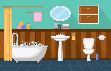 Klasik Banyo Temizlik Odası Ahşap Mobilya Düz Tasarımı