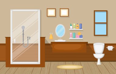 Klasik Banyo Temizlik Odası Ahşap Mobilya Düz Tasarımı