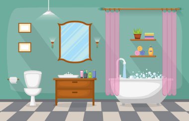 Klasik Banyo Temizlik Odası Ahşap Mobilya Düz Tasarımı
