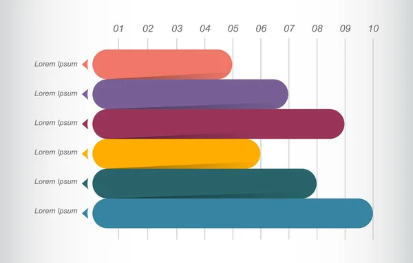 Gráfico Barras Diagrama Estadístico Infografía Comercial Ilustración — Archivo Imágenes Vectoriales