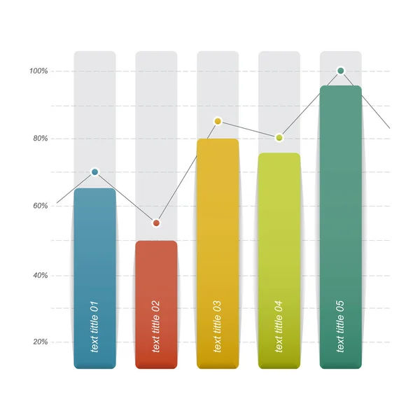 Bar Diagram Diagram Över Statistikföretag Infographic Illustration — Stock vektor