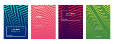 Renkli Gradyan Minimum Geometrik Çizgi Deseni Arkaplan Şablonu