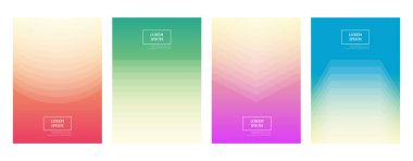 Renkli Gradyan Minimum Geometrik Çizgi Deseni Arkaplan Şablonu