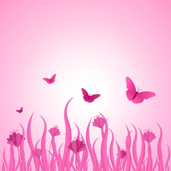Літня Весна Квітуча Квітка Природа Рожевий Сад Парк Фон — стоковий вектор