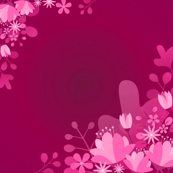 꽃피는 꽃피는 분홍빛 — 스톡 벡터