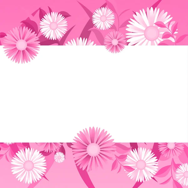 Verano Primavera Flor Naturaleza Rosa Jardín Parque Fondo — Vector de stock