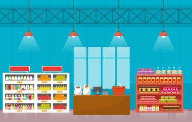 Süpermarket Market Rafları Mağazası Perakende Mağazası Alışveriş Merkezi Daire Çizimi