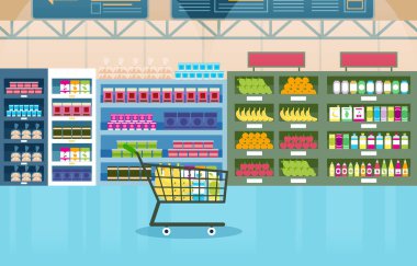 Süpermarket Market Rafları Mağazası Perakende Mağazası Alışveriş Merkezi Daire Çizimi