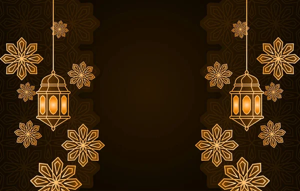 Ісламський Арабський Ліхтар Рамадан Карім Eid Mubarak Background — стоковий вектор