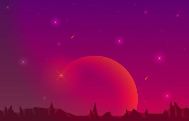 Gökyüzü Gezegeni Uzay Bilimi Kurgu Fantezisi Yüzeyi