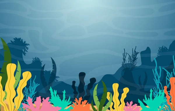 Meereskorallenriff Unterwasser Meer Ozean Natur Illustration — Stockvektor