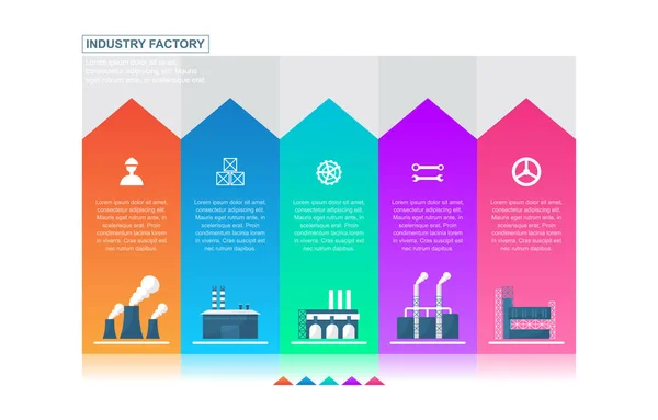 Presentatie Bar Grafiek Grafiek Grafiek Financial Factory Industrial Business Infographic — Stockvector