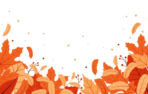 Herbst Herbst Saison Blatt Gruß Einladungskarte Schöne Natur Hintergrund — Stockvektor