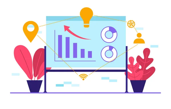 Ψηφιακό Μάρκετινγκ Εμπόριο Mobile Internet Web Promotion Analysis — Διανυσματικό Αρχείο