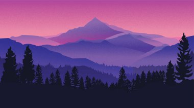 Günün ilk ışığı Dağ sırtında