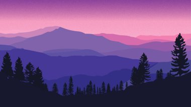 Şafakta Huzurlu Vadi ve Dağlar