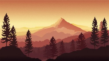 Gün Doğumu Renkleri Dağ yamaçlarında yansıyor