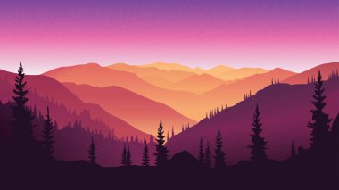 Canlı Gökyüzü ile Huzurlu Dağ Şafağı