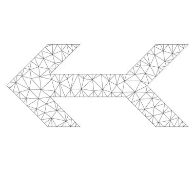 Vektör ok sol simgesi mesh