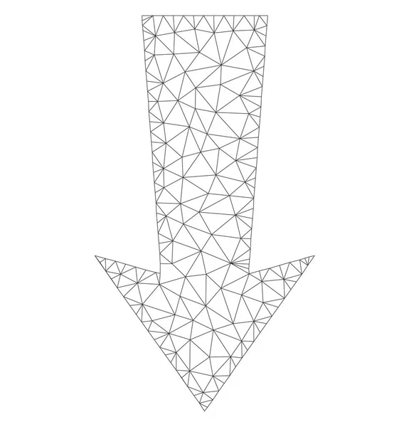 Vector de malla flecha abajo icono — Archivo Imágenes Vectoriales