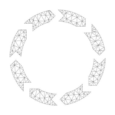 Vektör dolaşım simgesi mesh