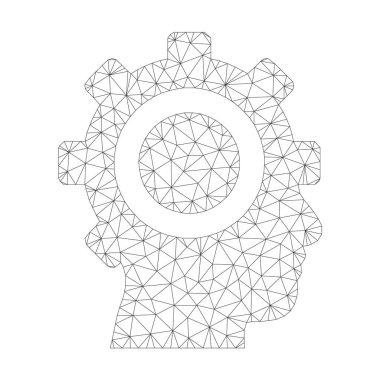 Vektör Cyborg dişli simgesini mesh