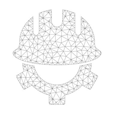 Vektör geliştirme kask simgesi mesh