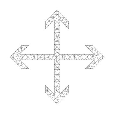 Kafes vektör genişletin okları simge