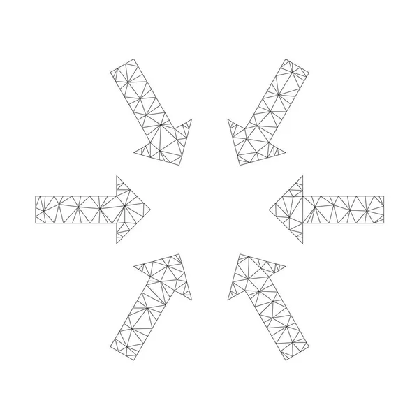 网格向量紧凑型箭头图标 — 图库矢量图片