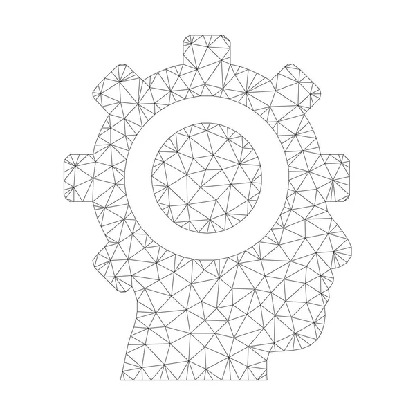 Vektör Cyborg dişli simgesini mesh