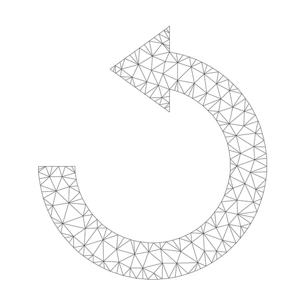 Левая икона вращения сетки — стоковый вектор