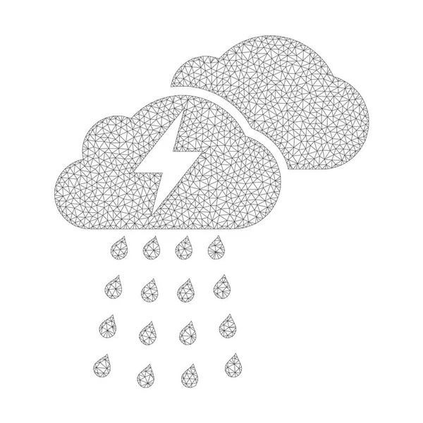 Mesh Vector Thunderstorm Clouds Icon