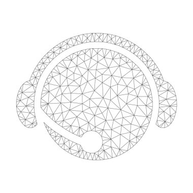 Mesh vektör çağrı merkezi operatörü simgesi