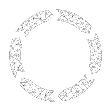 Vektör dolaşım simgesi mesh