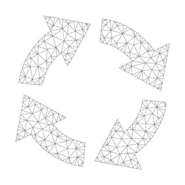 Vektör dolaşım simgesi mesh