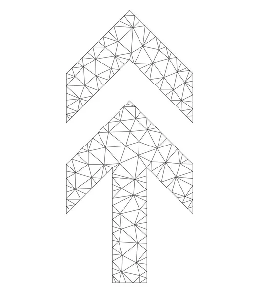 Mesh Vector pijl-omhoog of pictogram — Stockvector