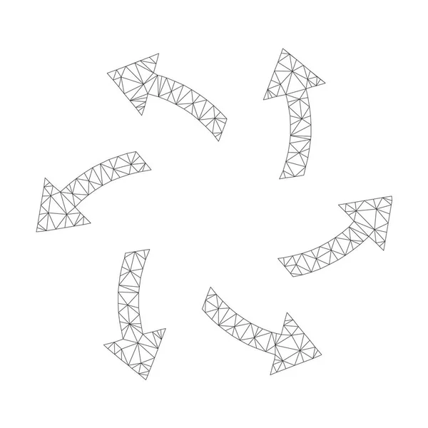 Vector de malla Flechas centrífugas icono — Archivo Imágenes Vectoriales