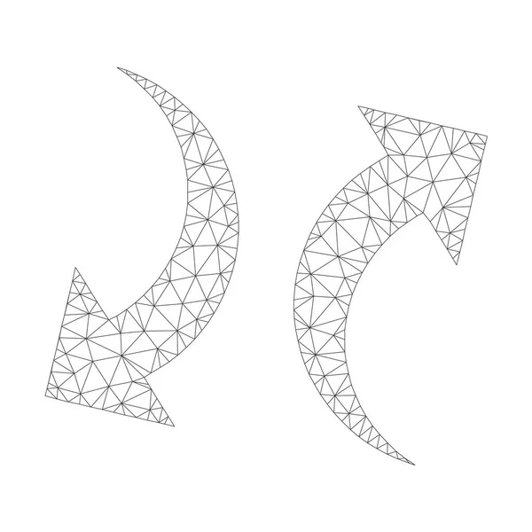 Vector de malla de intercambio Flechas icono — Vector de stock